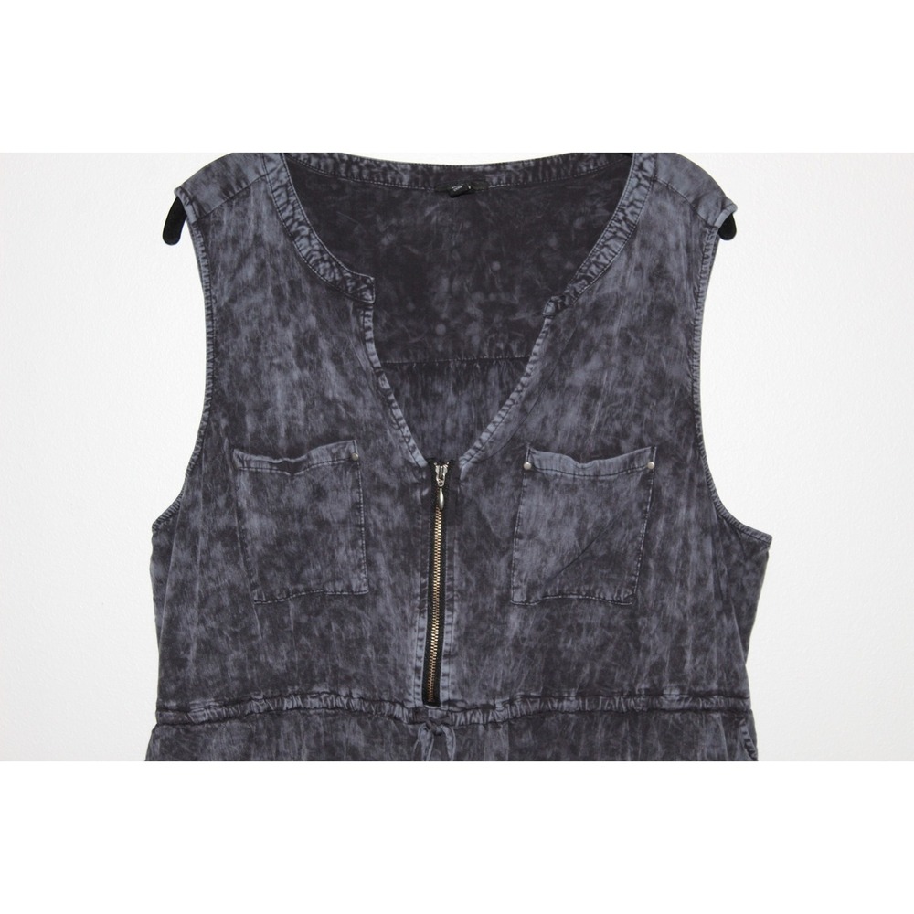 Torrid Mini Challis Zip Front Shirt Dress Tie Dye Gray Plus Size 2 2X Grunge - Picture 3 of 13